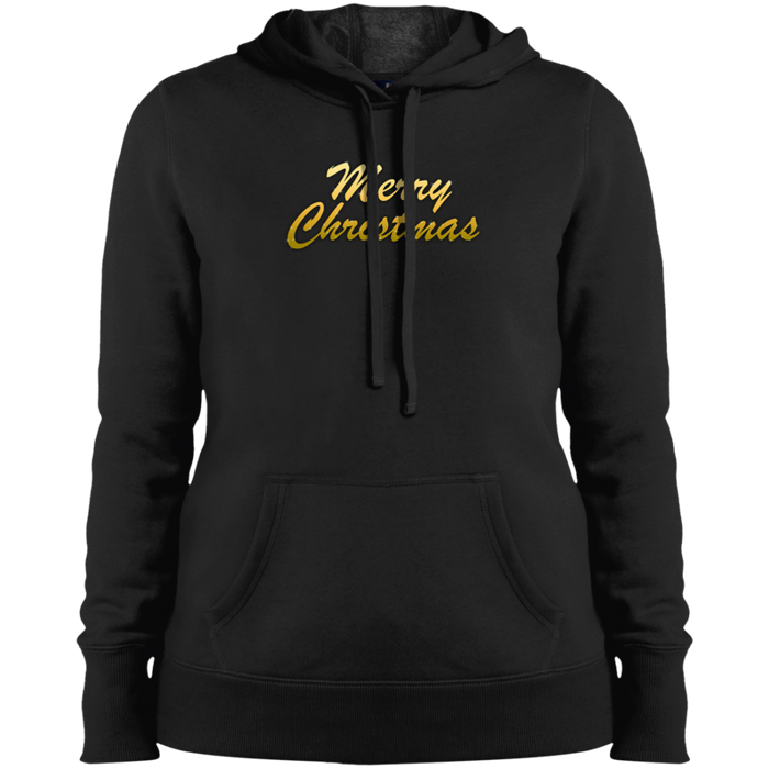 Merry Christmas Ladies Pullover Hooded Sweatshirt