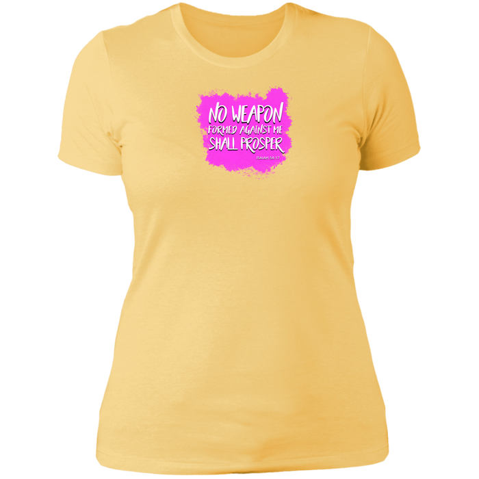 No Weapon Formed Against Me Shall Prosper Ladies Boyfriend Tee Shirt