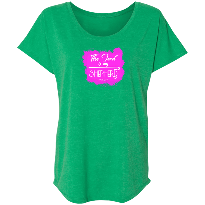 The Lord is My Shepherd Ladies Triblend Dolman