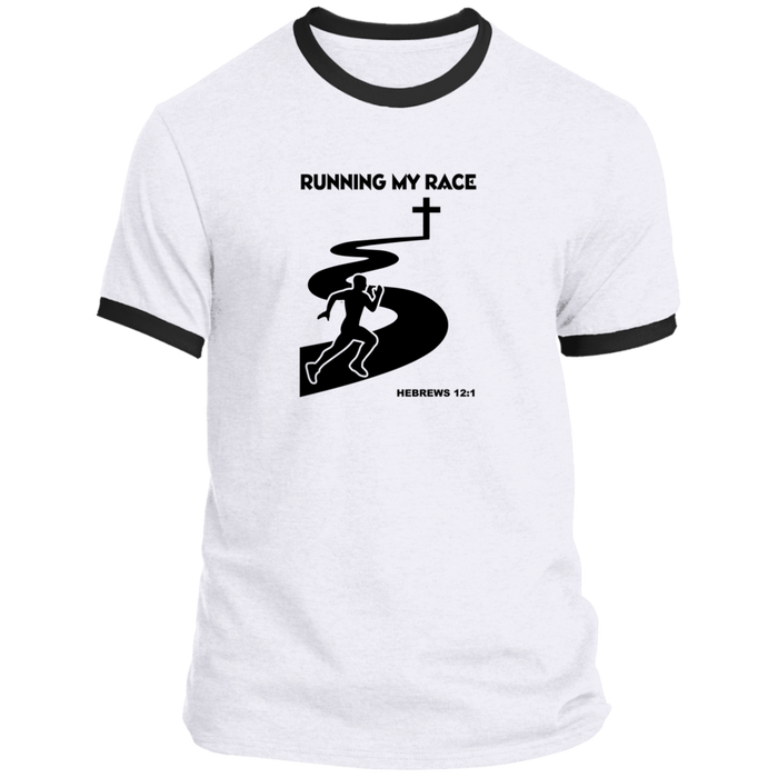 Running My Race Men’s Ringer Tee