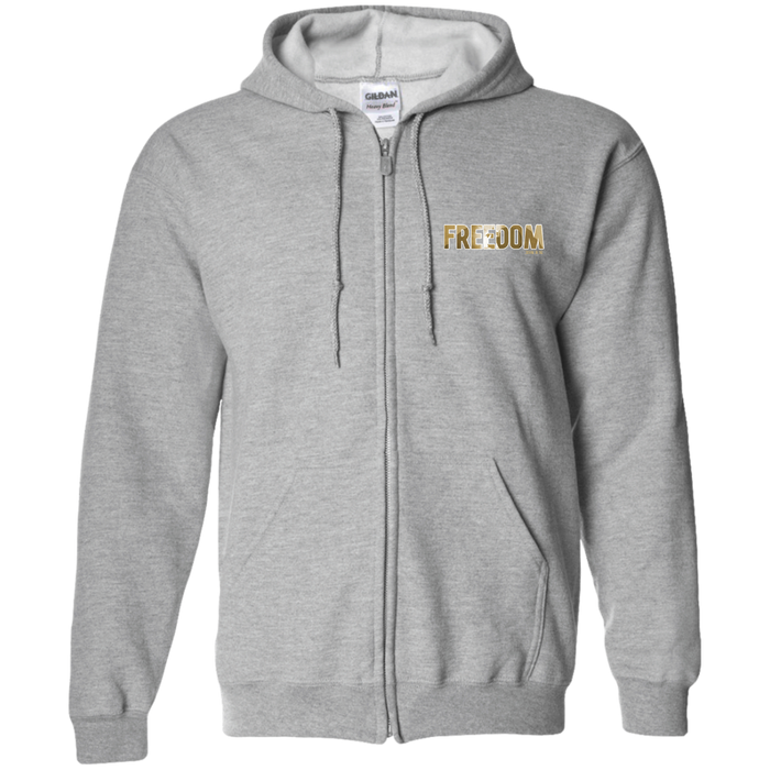 Freedom Men Zip Up Hooded Sweatshirt