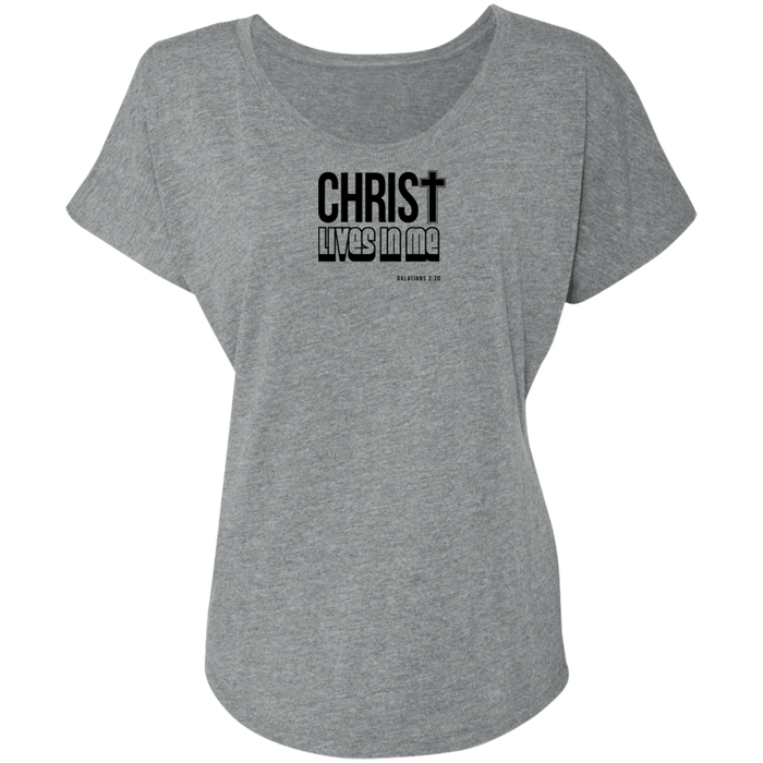 Christ Lives in Me Triblend Dolman Sleeve