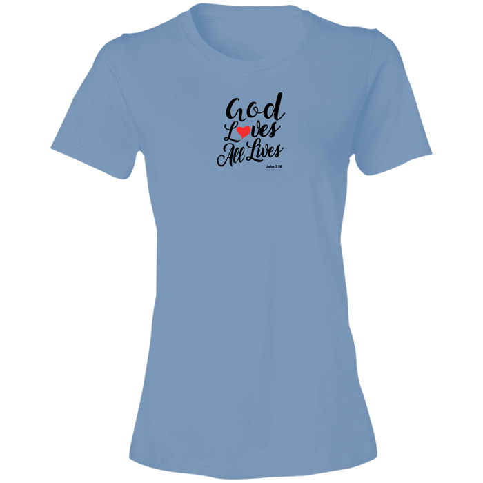 God Loves All Lives Women’s Lightweight Tee Shirt