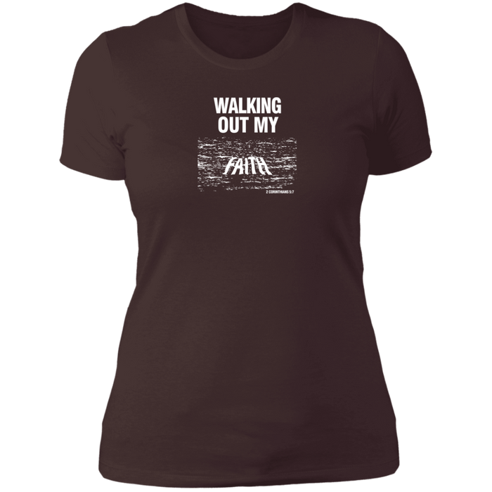 Walking Out My Faith Ladies Boyfriend Tee