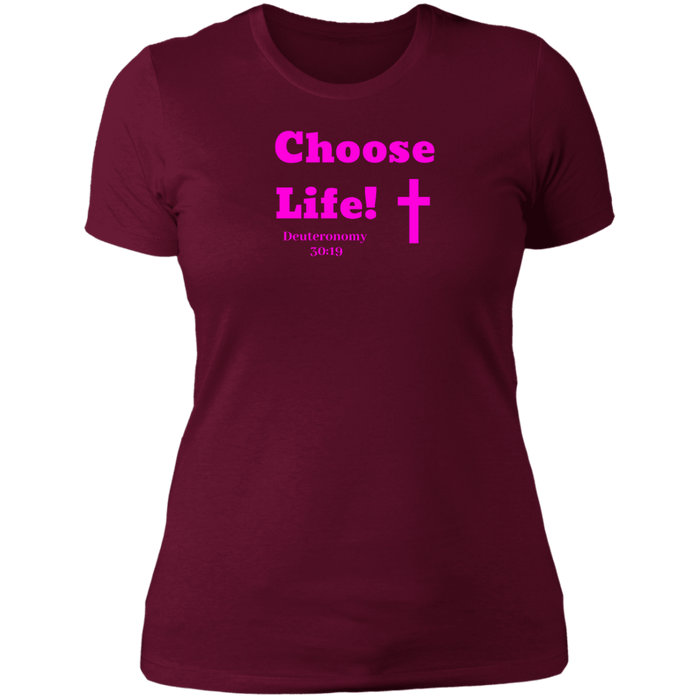 Choose Life 2.0 Ladies Boyfriend Tee Shirt