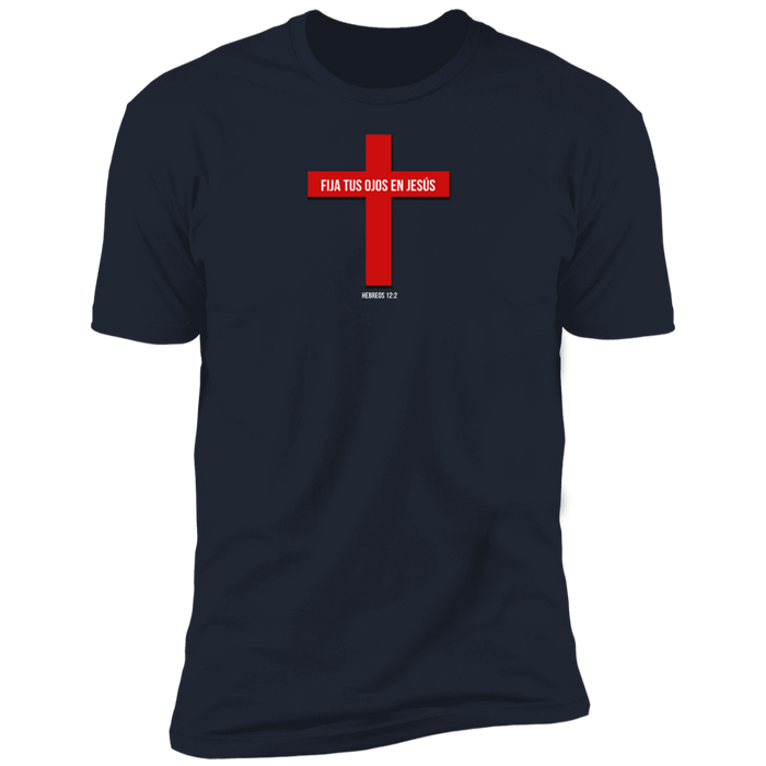 Fija Tus Ojos En Jesús Men’s Premium Short Sleeve Tee Shirt