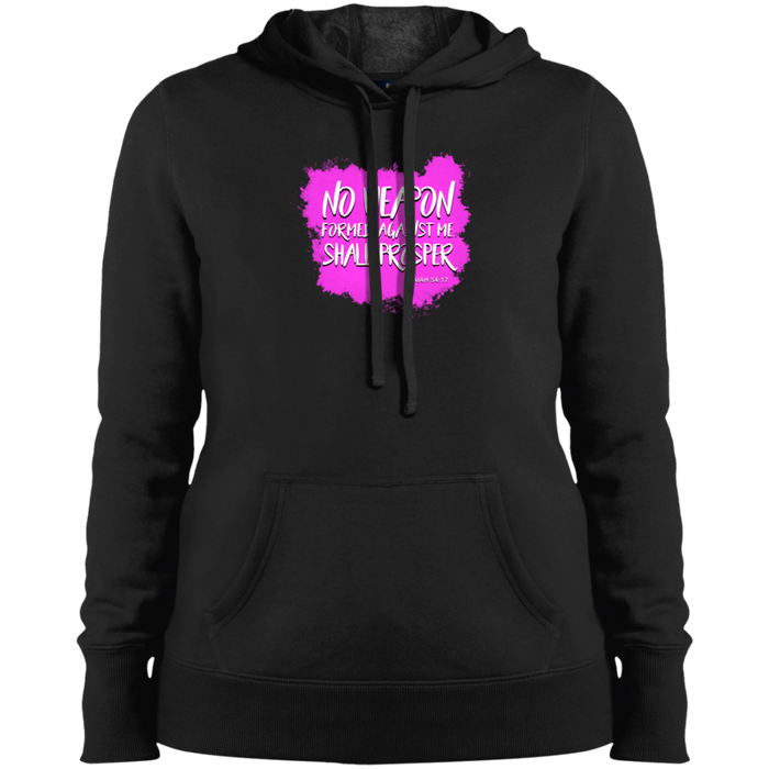 No Weapon Formed Against Me Shall Prosper Ladies Pullover Hooded Sweatshirt