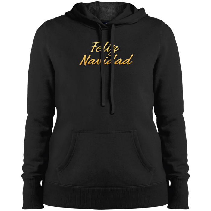 Feliz Navidad Ladies Pullover Hooded Sweatshirt