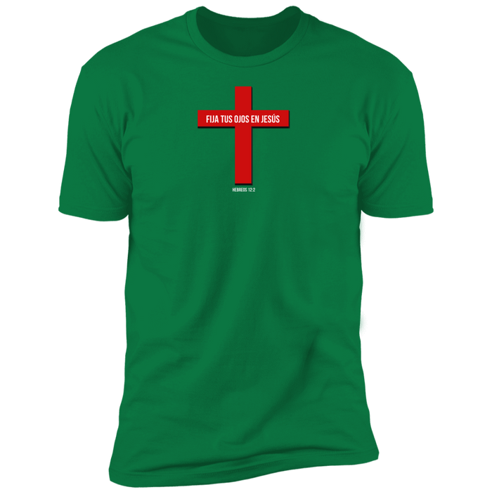 Fija Tus Ojos En Jesús Men’s Premium Short Sleeve Tee Shirt