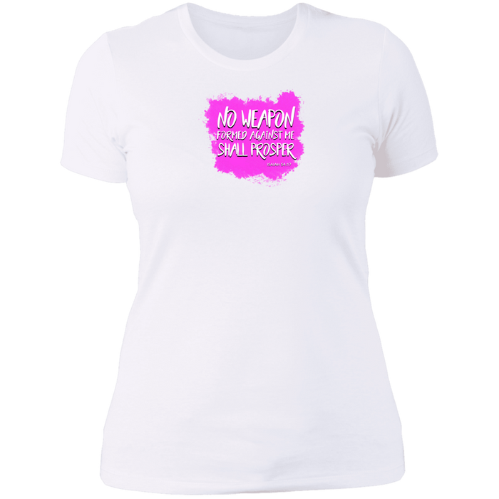 No Weapon Formed Against Me Shall Prosper Ladies Boyfriend Tee Shirt