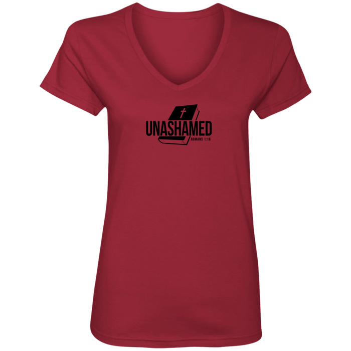 Unashamed Ladies V Neck Tee Shirt