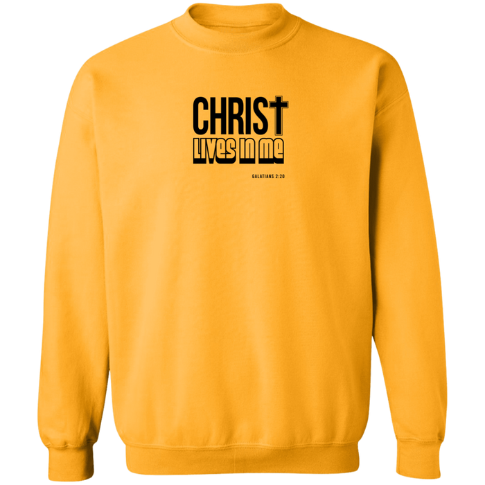 Christ Lives in Me Men’s Crewneck Pullover Sweatshirt