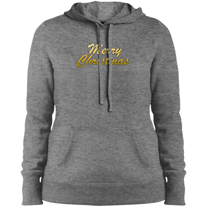 Merry Christmas Ladies Pullover Hooded Sweatshirt