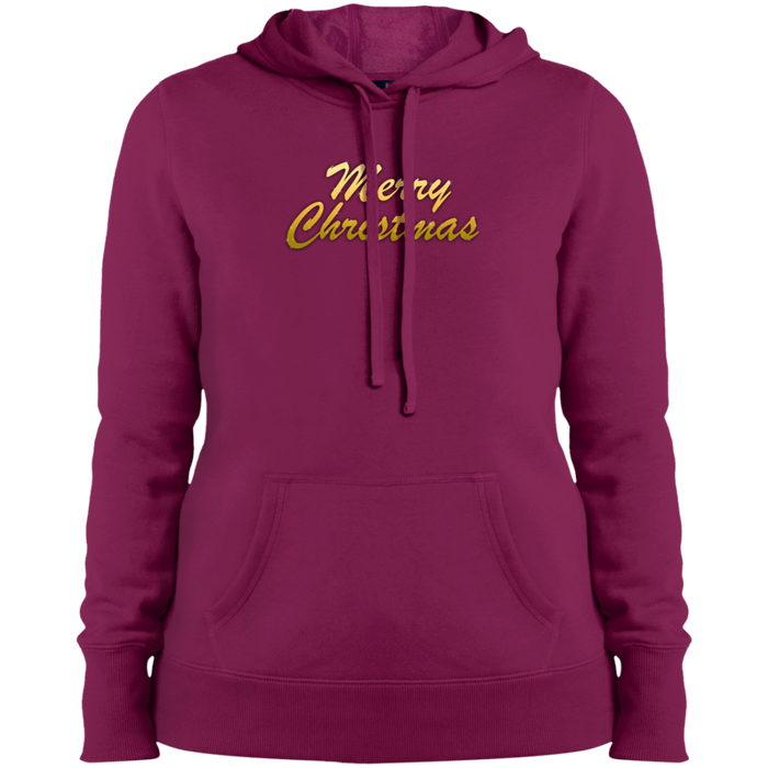 Merry Christmas Ladies Pullover Hooded Sweatshirt