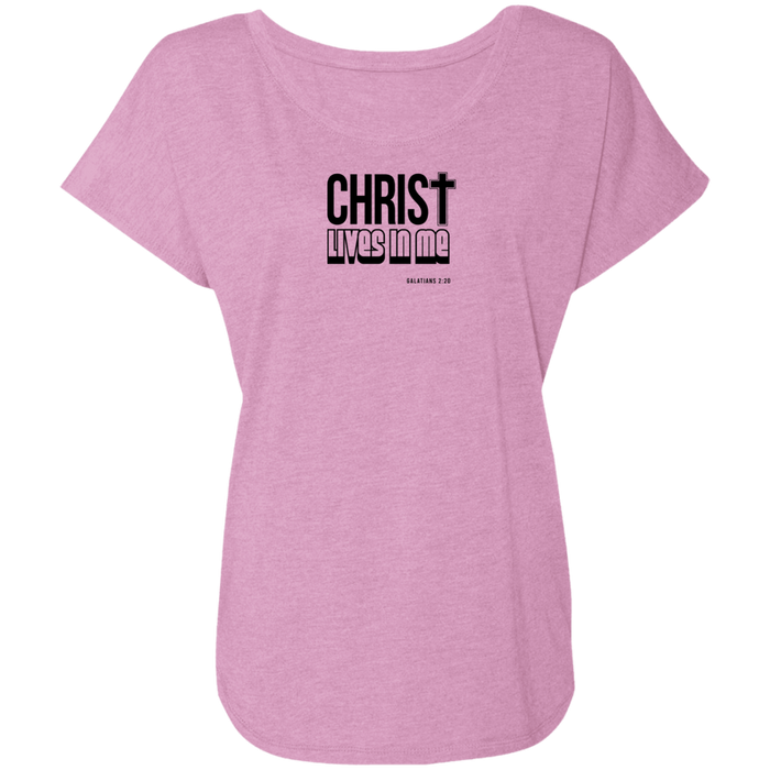 Christ Lives in Me Triblend Dolman Sleeve