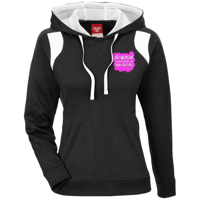 No Weapon Formed Against Me Shall Prosper Women’s Colorblock Poly Hoodie