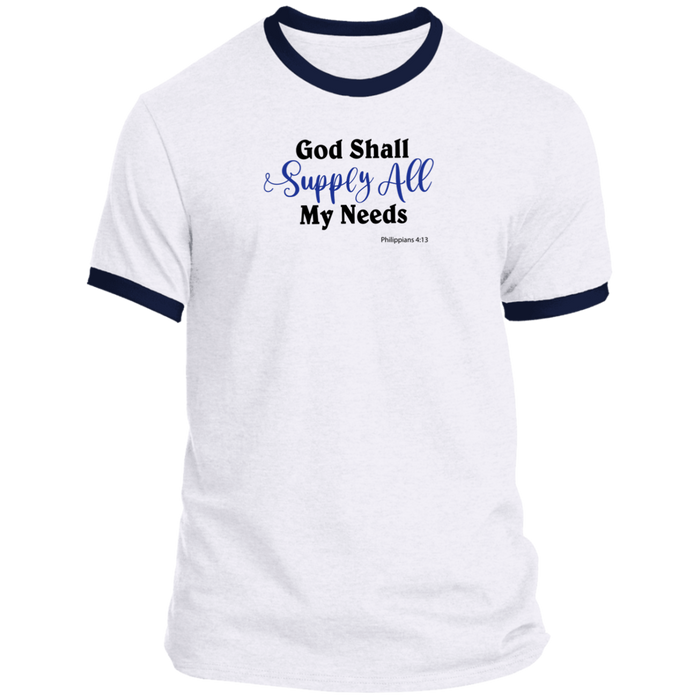 God Shall Supply Men’s Ringer Tee