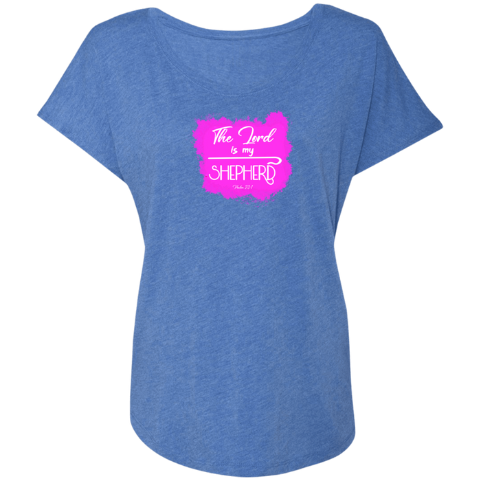 The Lord is My Shepherd Ladies Triblend Dolman