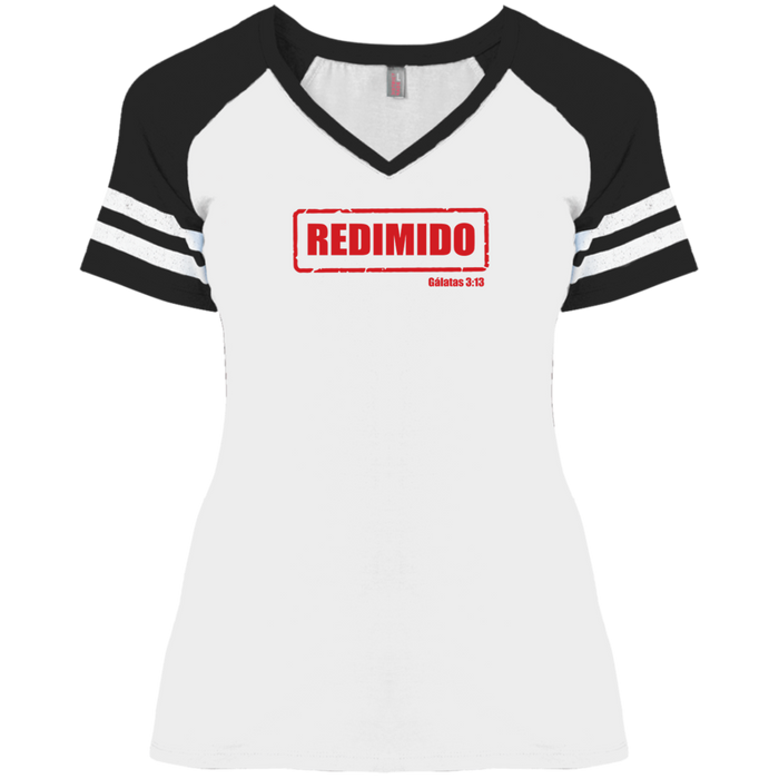 Redimido Ladies Game V Neck Tee Shirt