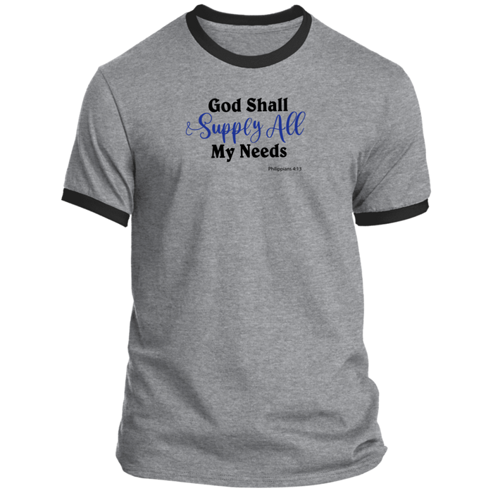 God Shall Supply Men’s Ringer Tee