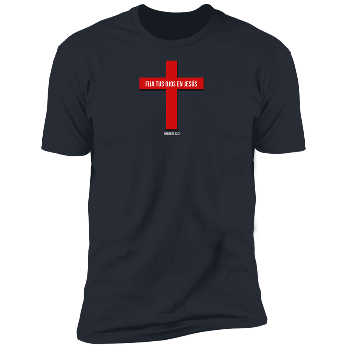 Fija Tus Ojos En Jesús Men’s Premium Short Sleeve Tee Shirt