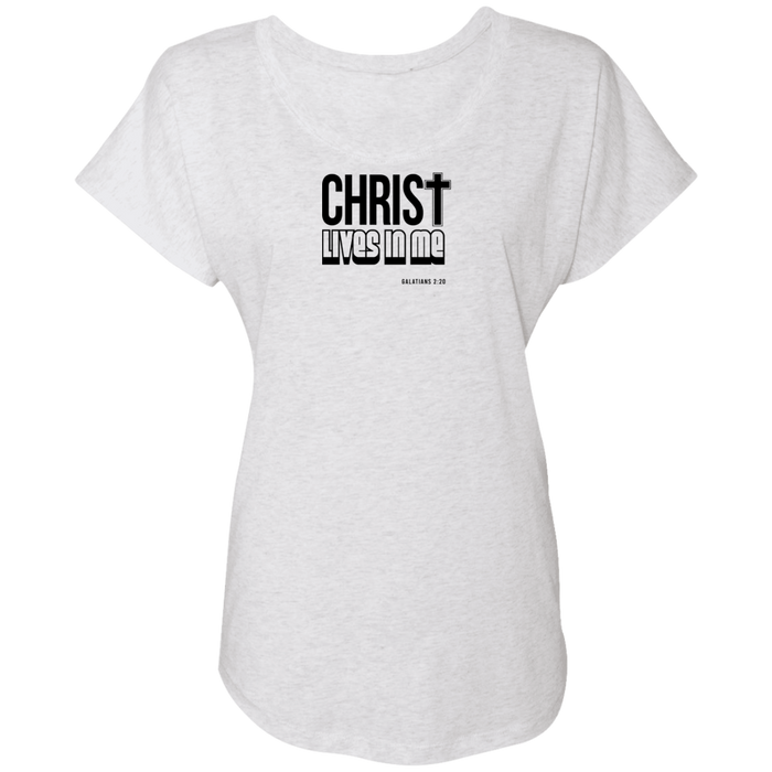 Christ Lives in Me Triblend Dolman Sleeve