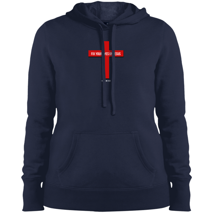 Fix Your Eyes on Jesus Ladies Pullover Hooded Sweatshirt