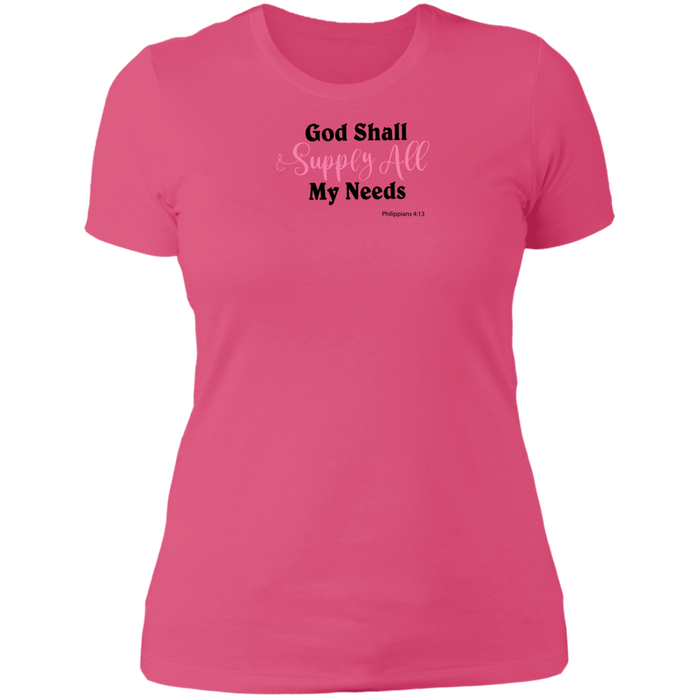 God Shall Supply All My Needs Ladies Boyfriend T-Shirt