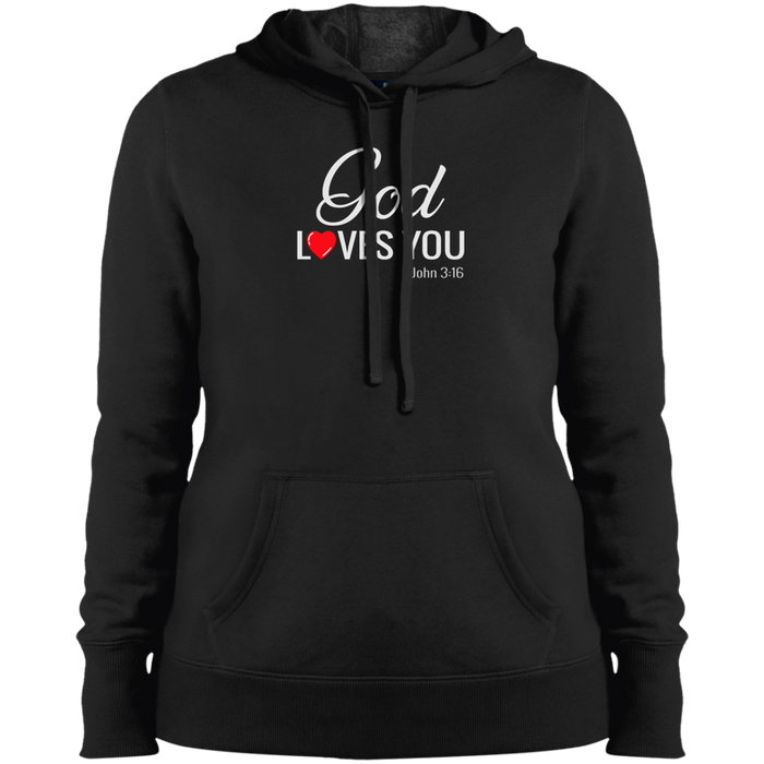 God Loves You Ladies Pullover Hooded Sweatshirt