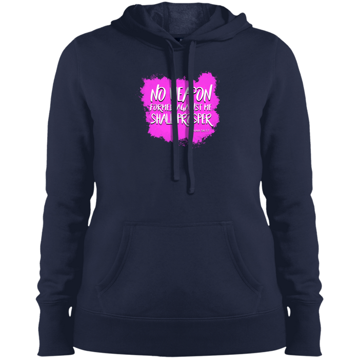 No Weapon Formed Against Me Shall Prosper Ladies Pullover Hooded Sweatshirt