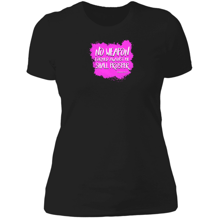 No Weapon Formed Against Me Shall Prosper Ladies Boyfriend Tee Shirt