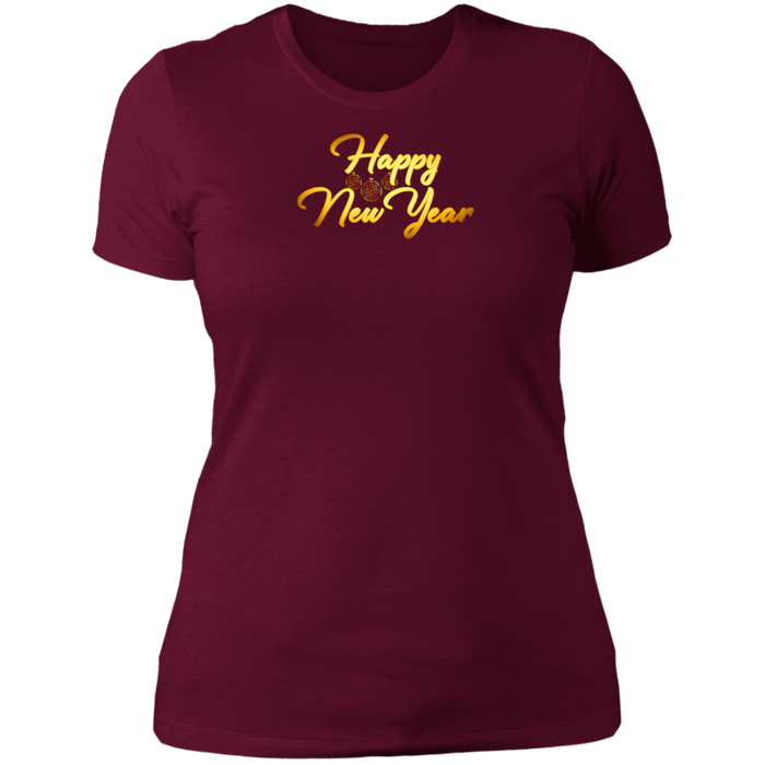 Happy New Year Ladies Boyfriend Tee