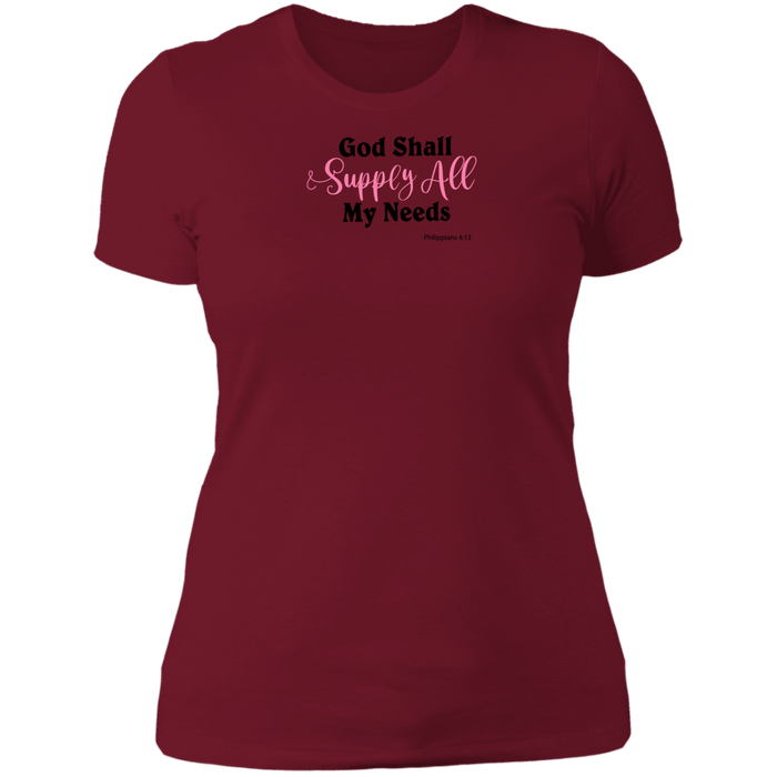 God Shall Supply All My Needs Ladies Boyfriend T-Shirt