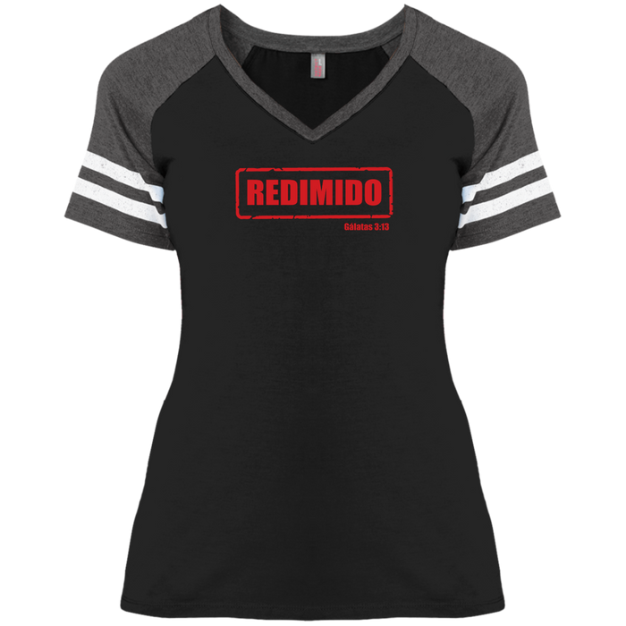 Redimido Ladies Game V Neck Tee Shirt