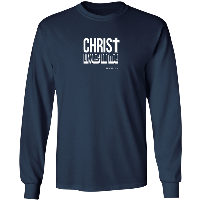 Christ Lives in Me Men’s LS Ultra Cotton Tee Shirt