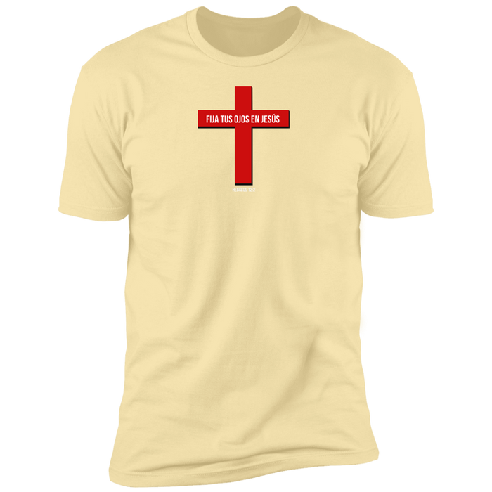 Fija Tus Ojos En Jesús Men’s Premium Short Sleeve Tee Shirt