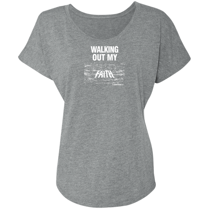 Walking Out My Faith Ladies Triblend Tee