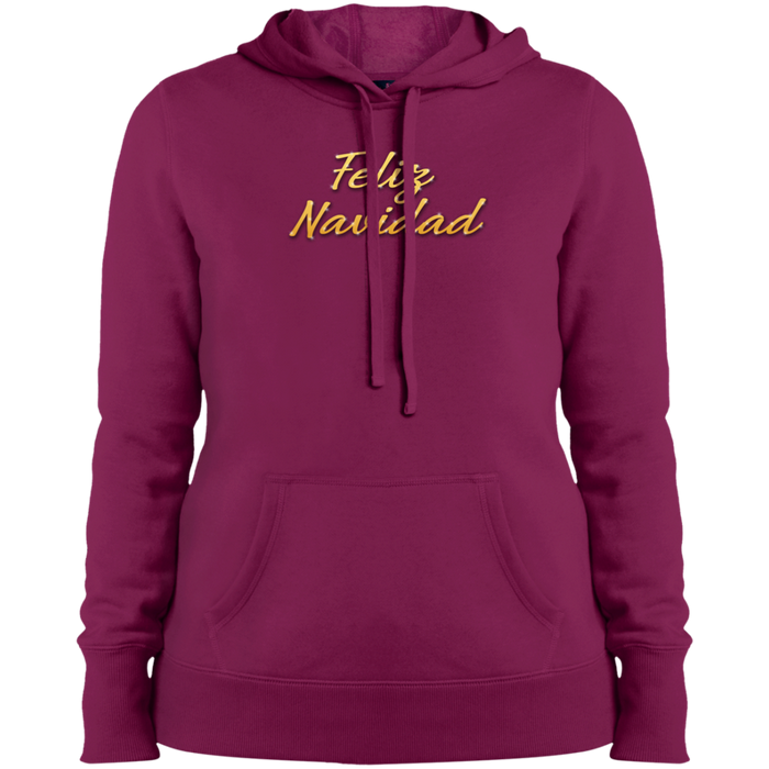 Feliz Navidad Ladies Pullover Hooded Sweatshirt