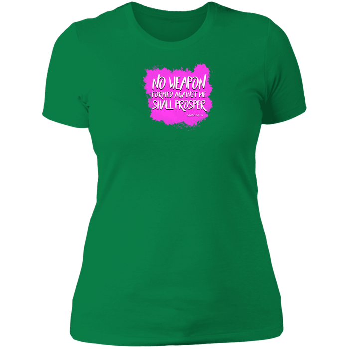 No Weapon Formed Against Me Shall Prosper Ladies Boyfriend Tee Shirt