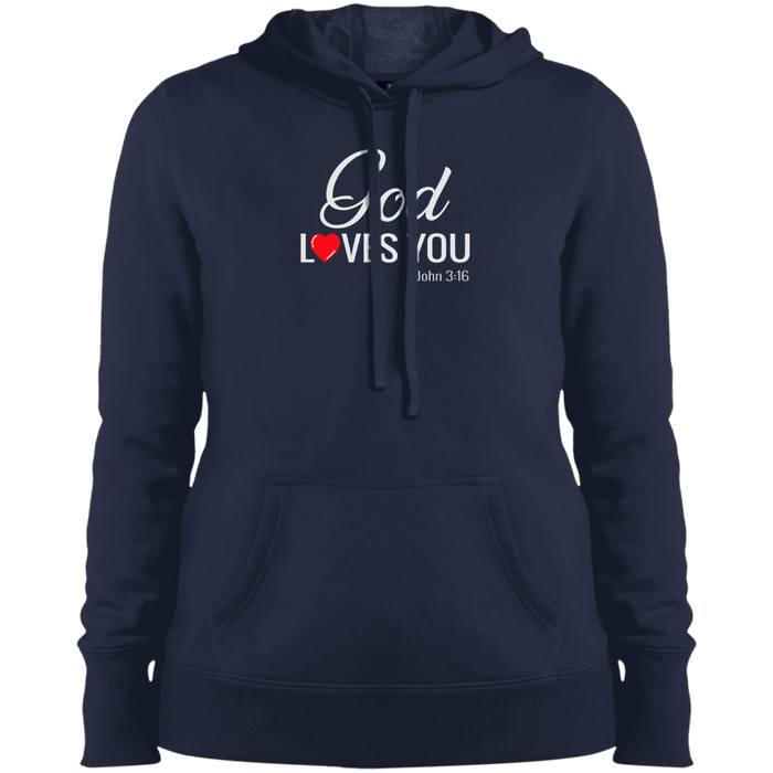 God Loves You Ladies Pullover Hooded Sweatshirt