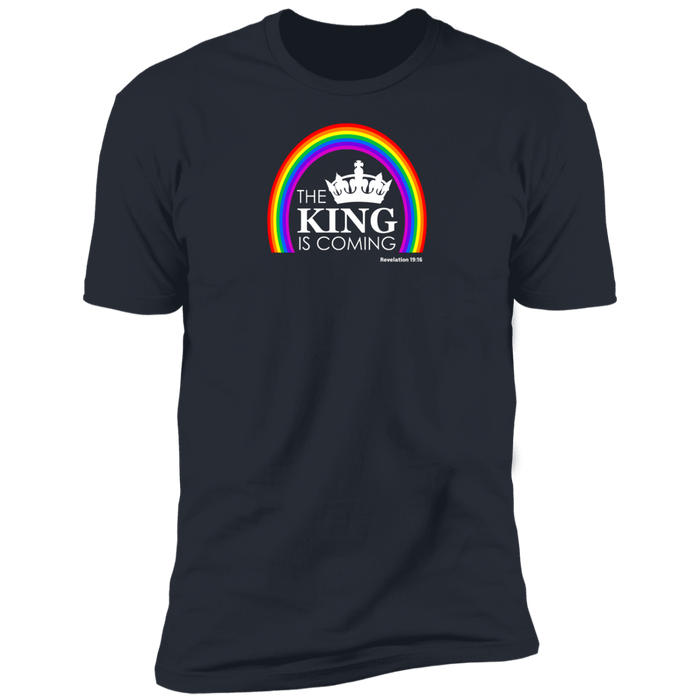 The King is Coming Men’s Premium Short Sleeve Tee Shirt