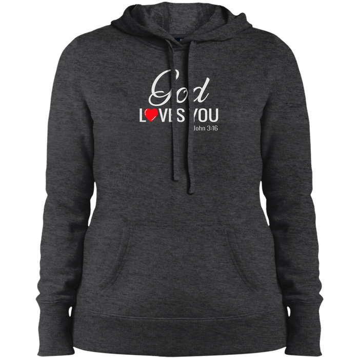 God Loves You Ladies Pullover Hooded Sweatshirt