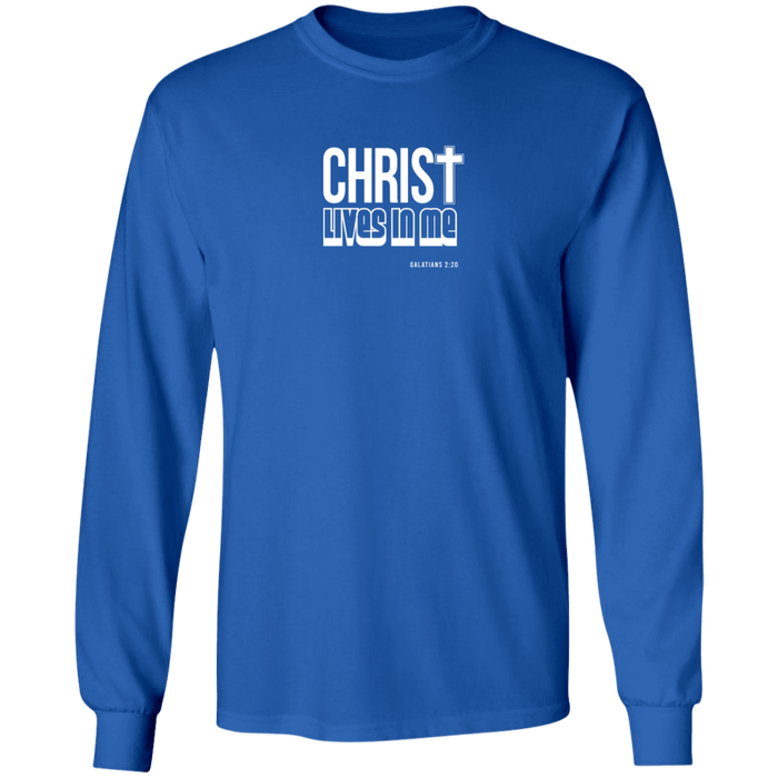 Christ Lives in Me Men’s LS Ultra Cotton Tee Shirt