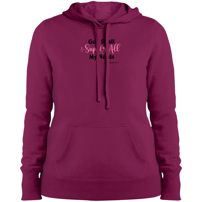 God Shall Supply Ladies Pullover Hooded Sweatshirt