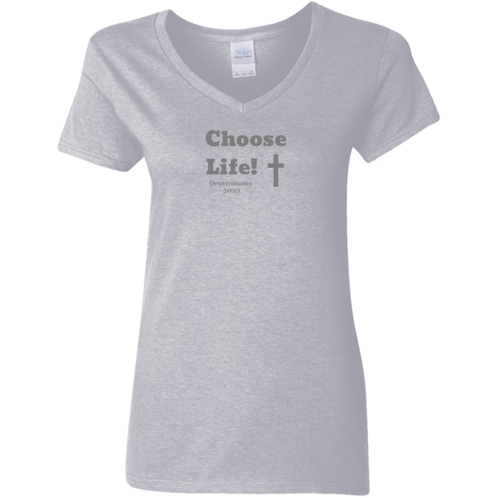 Choose Life 2.0 Ladies V Neck Tee