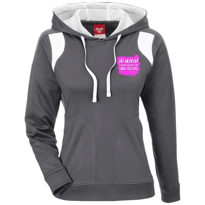 No Weapon Formed Against Me Shall Prosper Women’s Colorblock Poly Hoodie