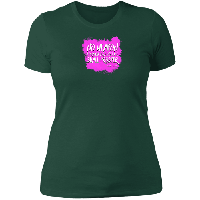 No Weapon Formed Against Me Shall Prosper Ladies Boyfriend Tee Shirt