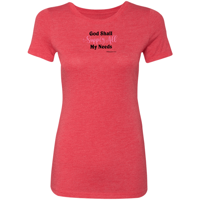 God Shall Supply Ladies Triblend T-Shirt