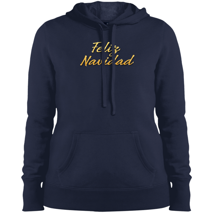 Feliz Navidad Ladies Pullover Hooded Sweatshirt