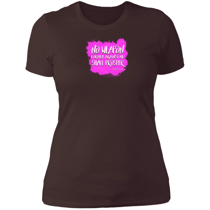 No Weapon Formed Against Me Shall Prosper Ladies Boyfriend Tee Shirt